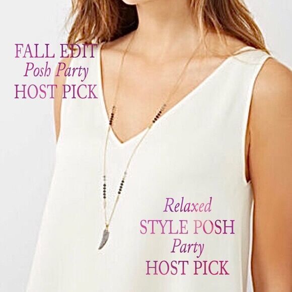 Stella & Dot + Rebecca Minkoff Jewelry - NWOT stella & dot & rebecca minkoff ~ janson pave horn pendant necklace